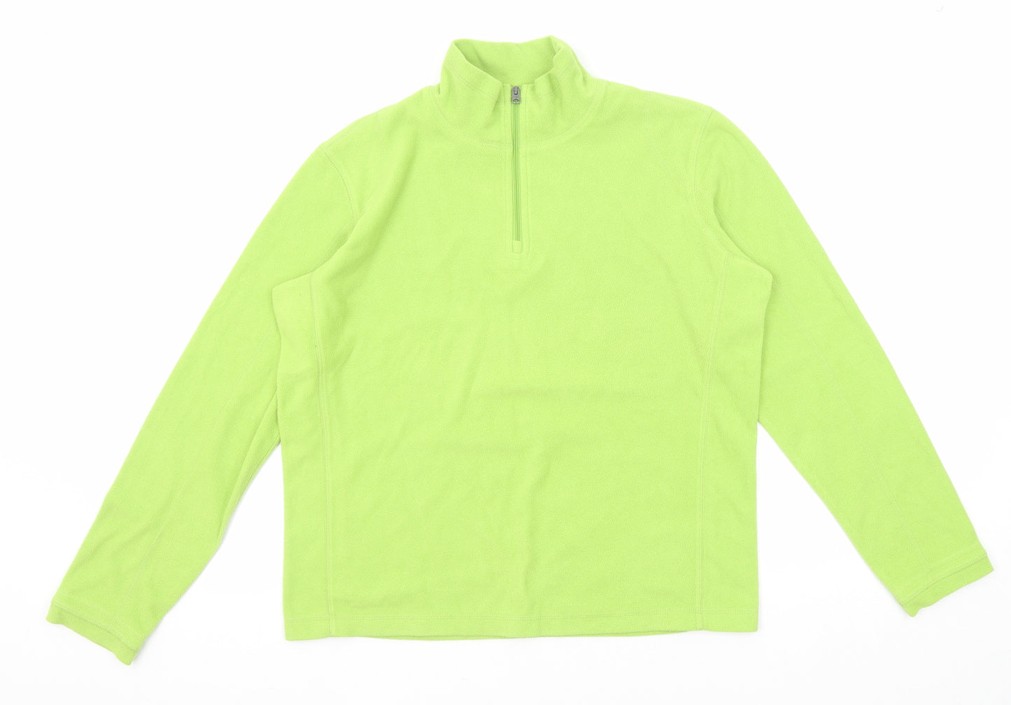 Columbia Womens Green Polyester Pullover Sweatshirt Size L Zip