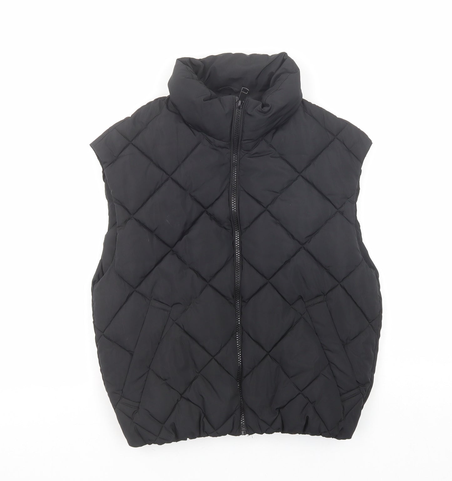 New Look Girls Black Gilet Jacket Size 10-11 Years Zip