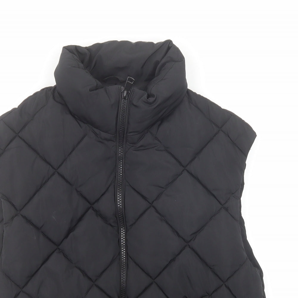 New Look Girls Black Gilet Jacket Size 10-11 Years Zip