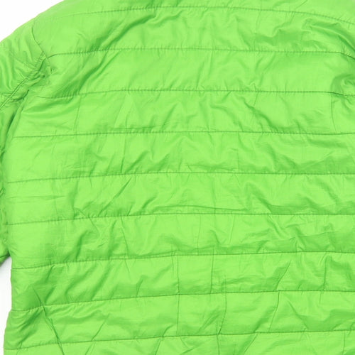 Quechua Boys Green Quilted Jacket Size 12 Years Zip