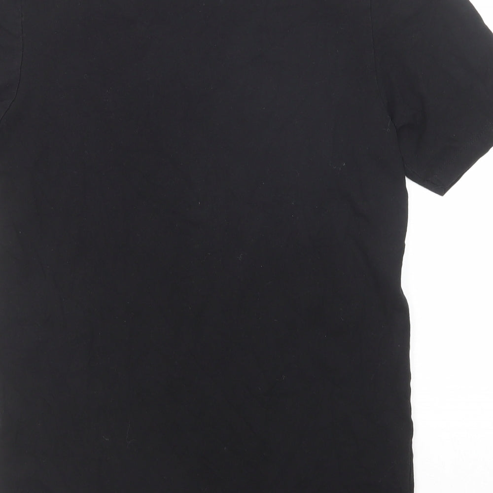 Everlast Mens Black Cotton T-Shirt Size XS Round Neck