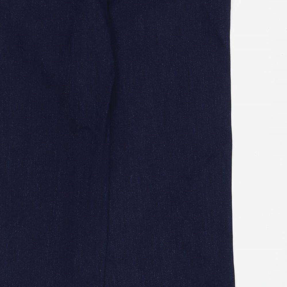 Marks and Spencer Womens Blue Cotton Bootcut Jeans Size 10 Regular Zip