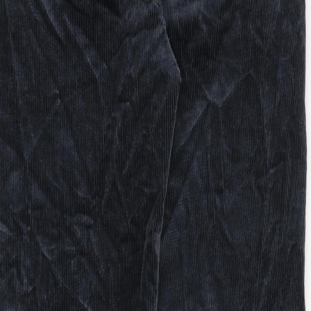Marks and Spencer Mens Grey Cotton Trousers Size 34 in Regular Zip