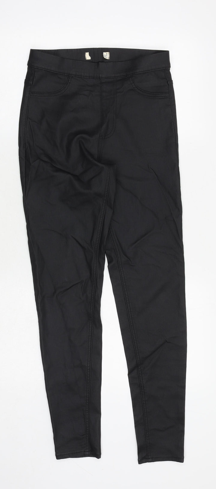 Marks and Spencer Womens Beige Viscose Trousers Size 8 Regular