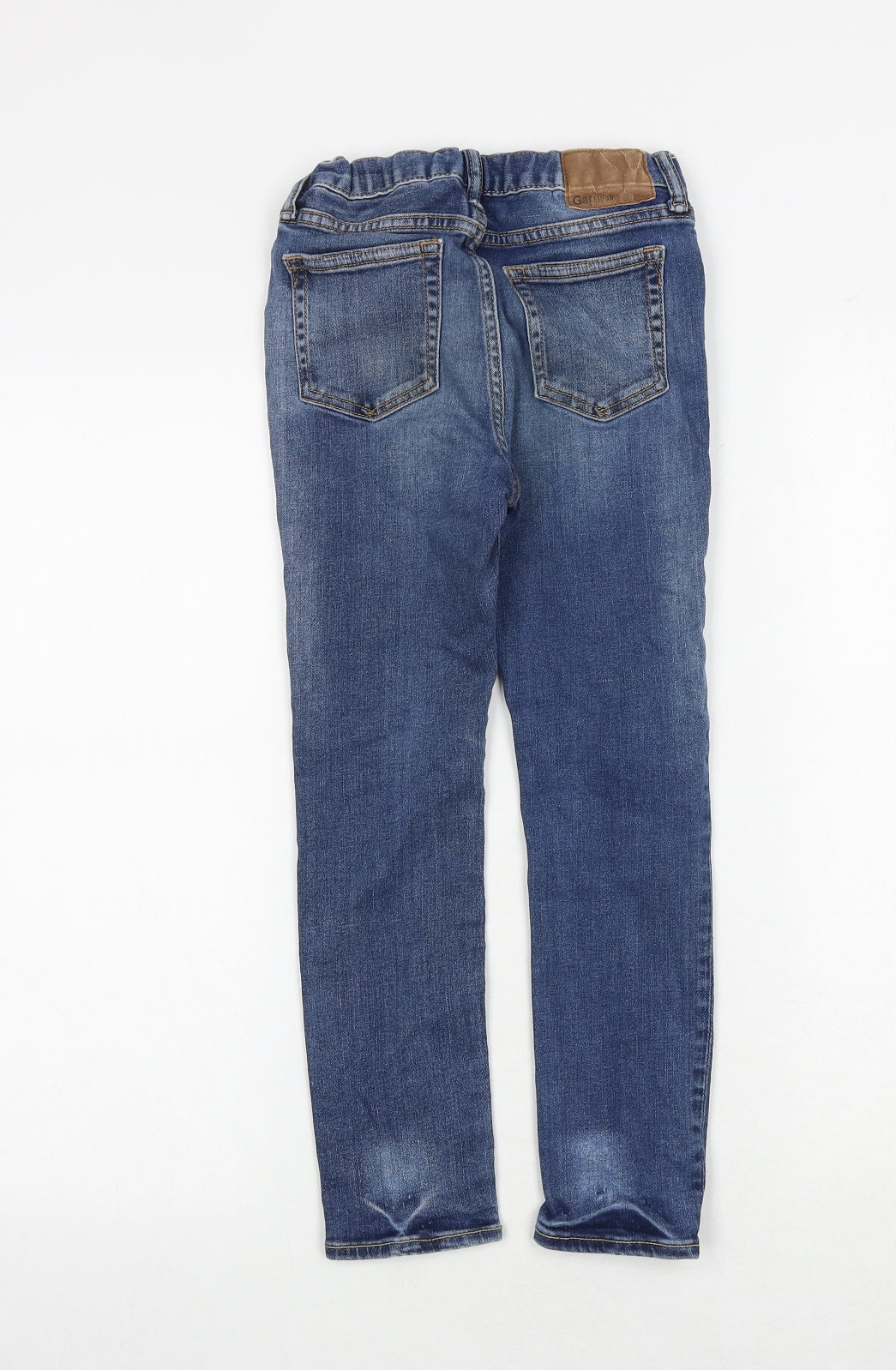 Gap Boys Blue Cotton Skinny Jeans Size 7 Years Regular Zip