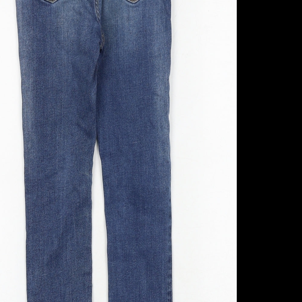 Gap Boys Blue Cotton Skinny Jeans Size 7 Years Regular Zip