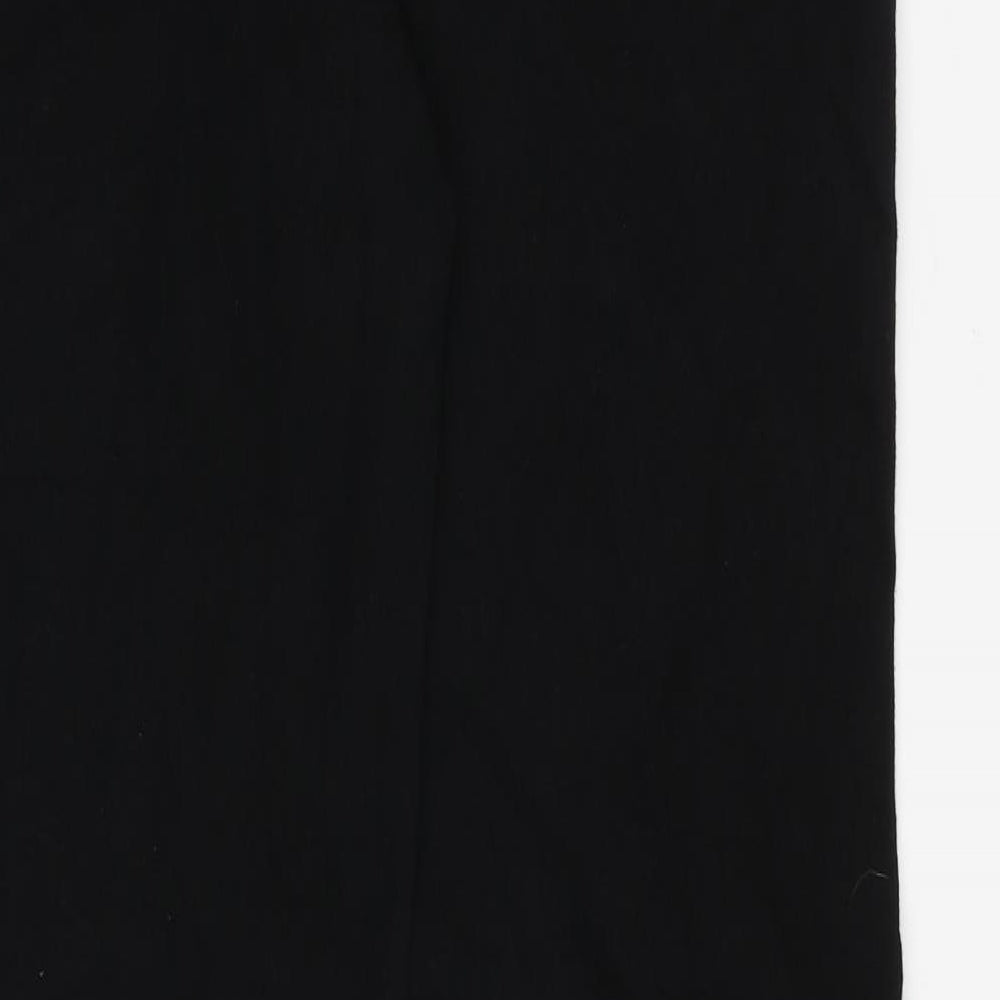 Marks and Spencer Womens Black Cotton Bootcut Jeans Size 18 Regular Zip