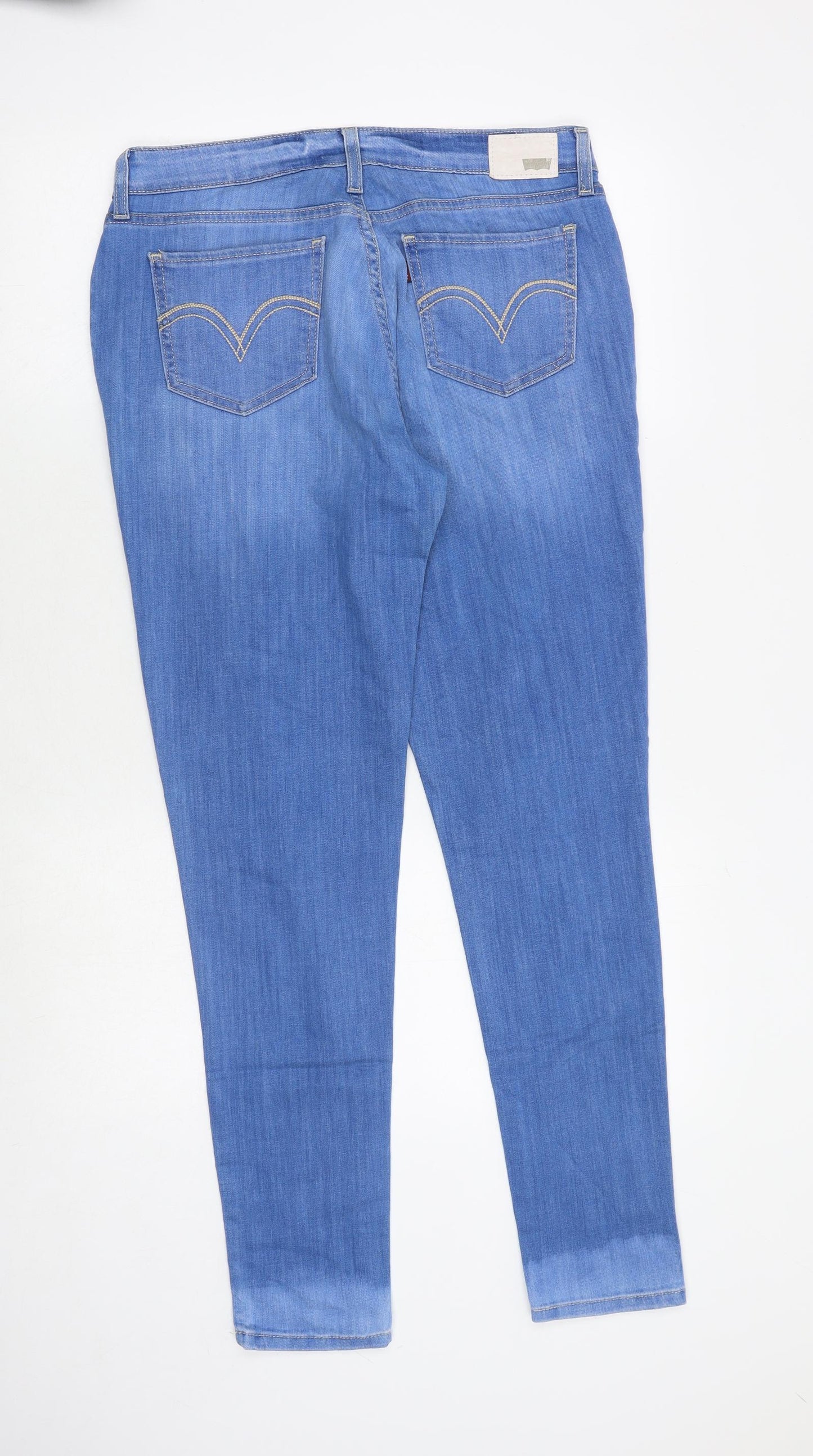 Signature by Levi Strauss & Co. Womens Blue Cotton Jegging Jeans Size 32 in Regular Zip