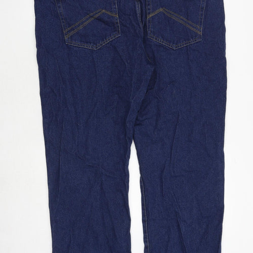 Union Blues Mens Blue Cotton Straight Jeans Size 42 in Regular Zip