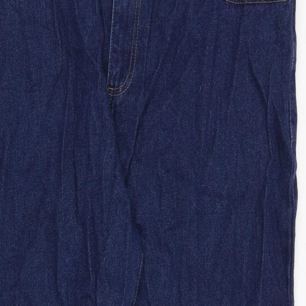 Union Blues Mens Blue Cotton Straight Jeans Size 42 in Regular Zip
