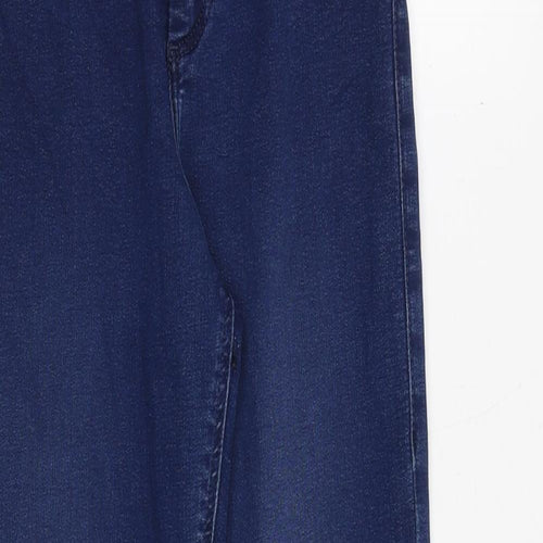 Topshop Womens Blue Cotton Skinny Jeans Size 28 in Regular Zip