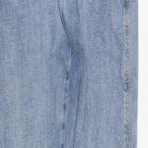 Marks and Spencer Womens Blue Cotton Skinny Jeans Size 8 Regular Zip