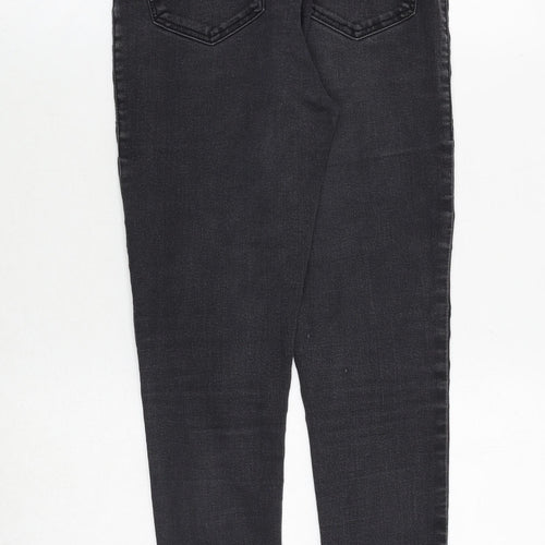 Topshop Womens Grey Cotton Skinny Jeans Size 28 in Regular Zip