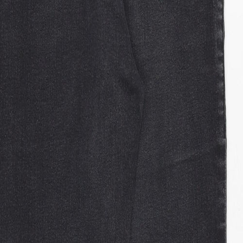 Topshop Womens Grey Cotton Skinny Jeans Size 28 in Regular Zip