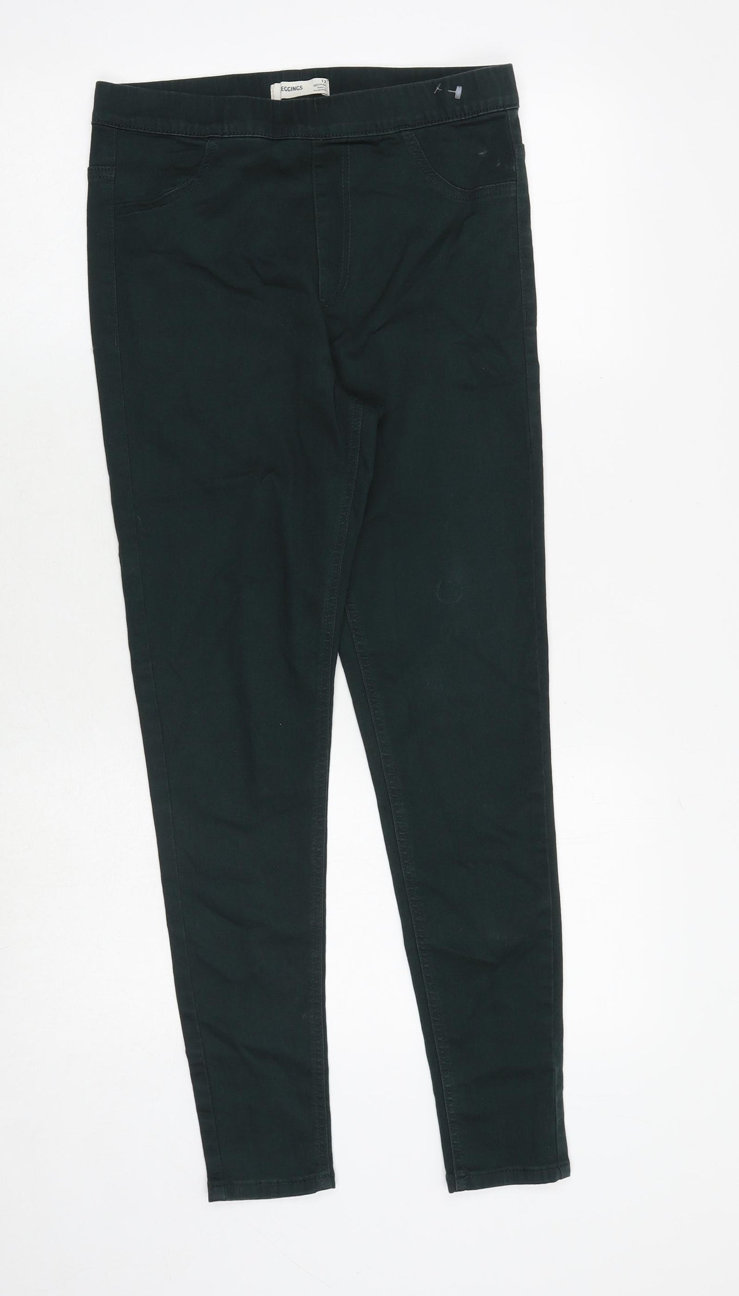 Marks and Spencer Womens Green Cotton Jegging Jeans Size 12 Regular