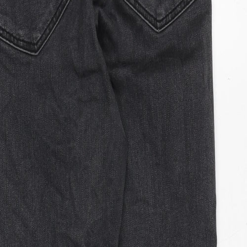 Topshop Womens Grey Cotton Skinny Jeans Size 28 in Regular Zip