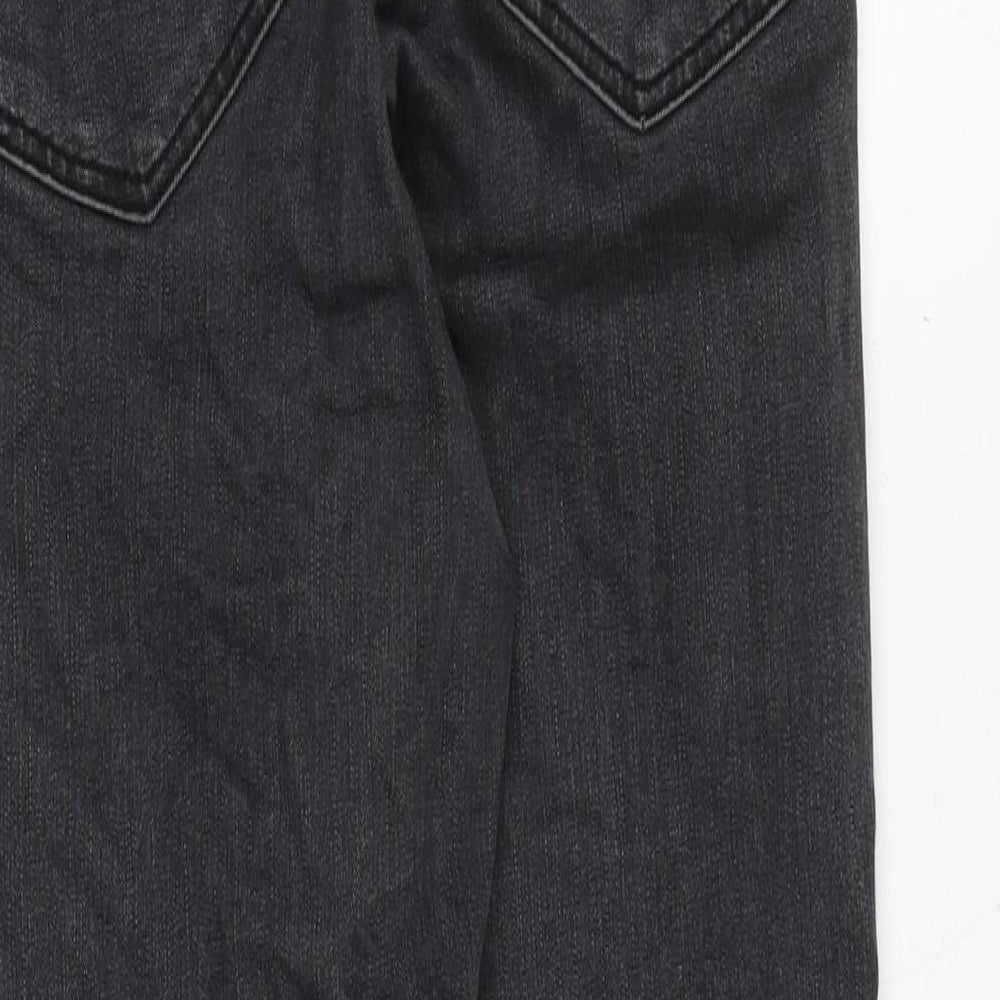 Topshop Womens Grey Cotton Skinny Jeans Size 28 in Regular Zip