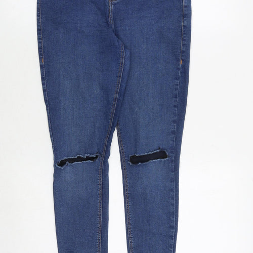 Topshop Womens Blue Cotton Jegging Jeans Size 30 in Regular Zip