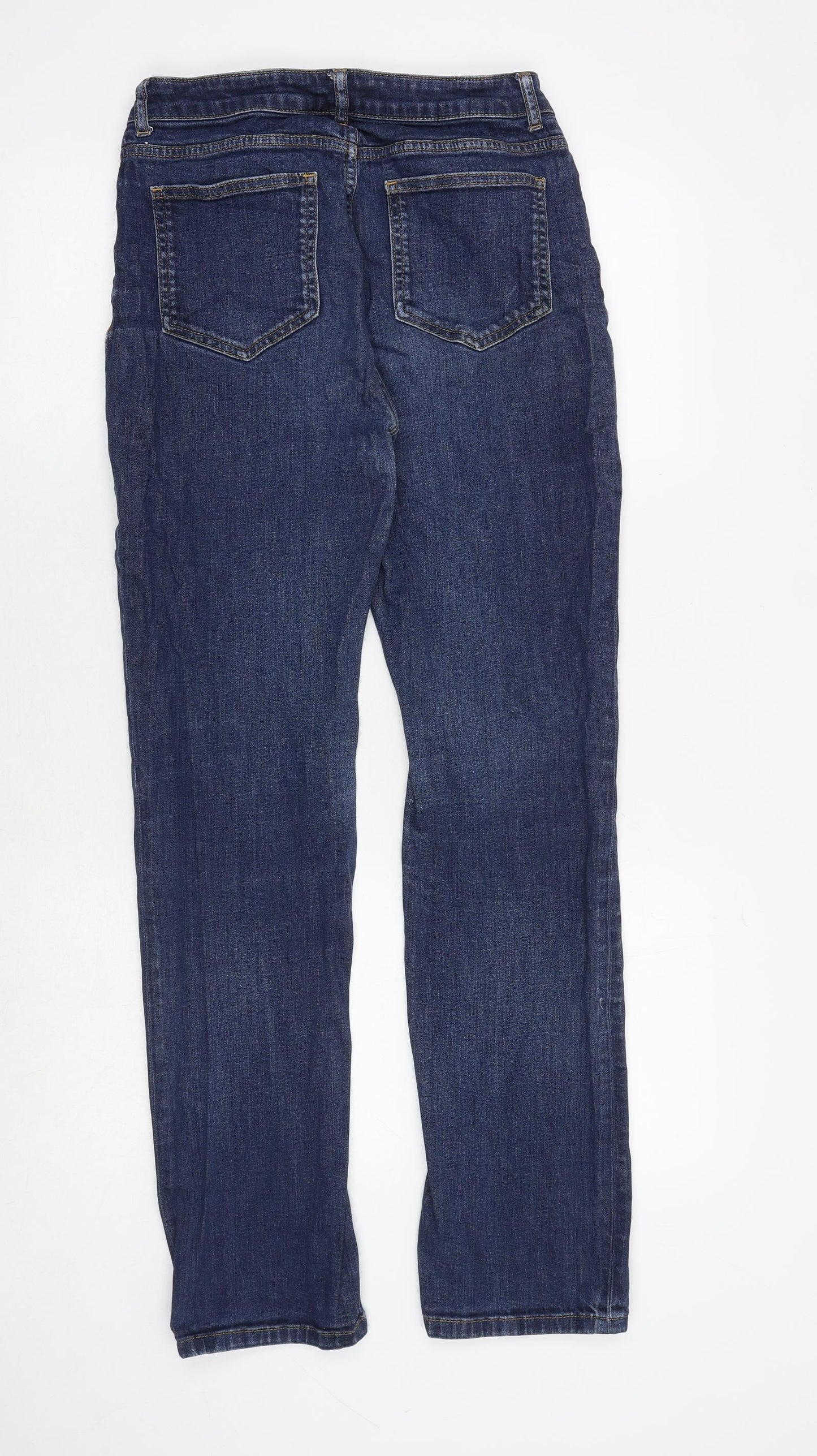 Boden Womens Blue Cotton Straight Jeans Size 10 Regular Zip