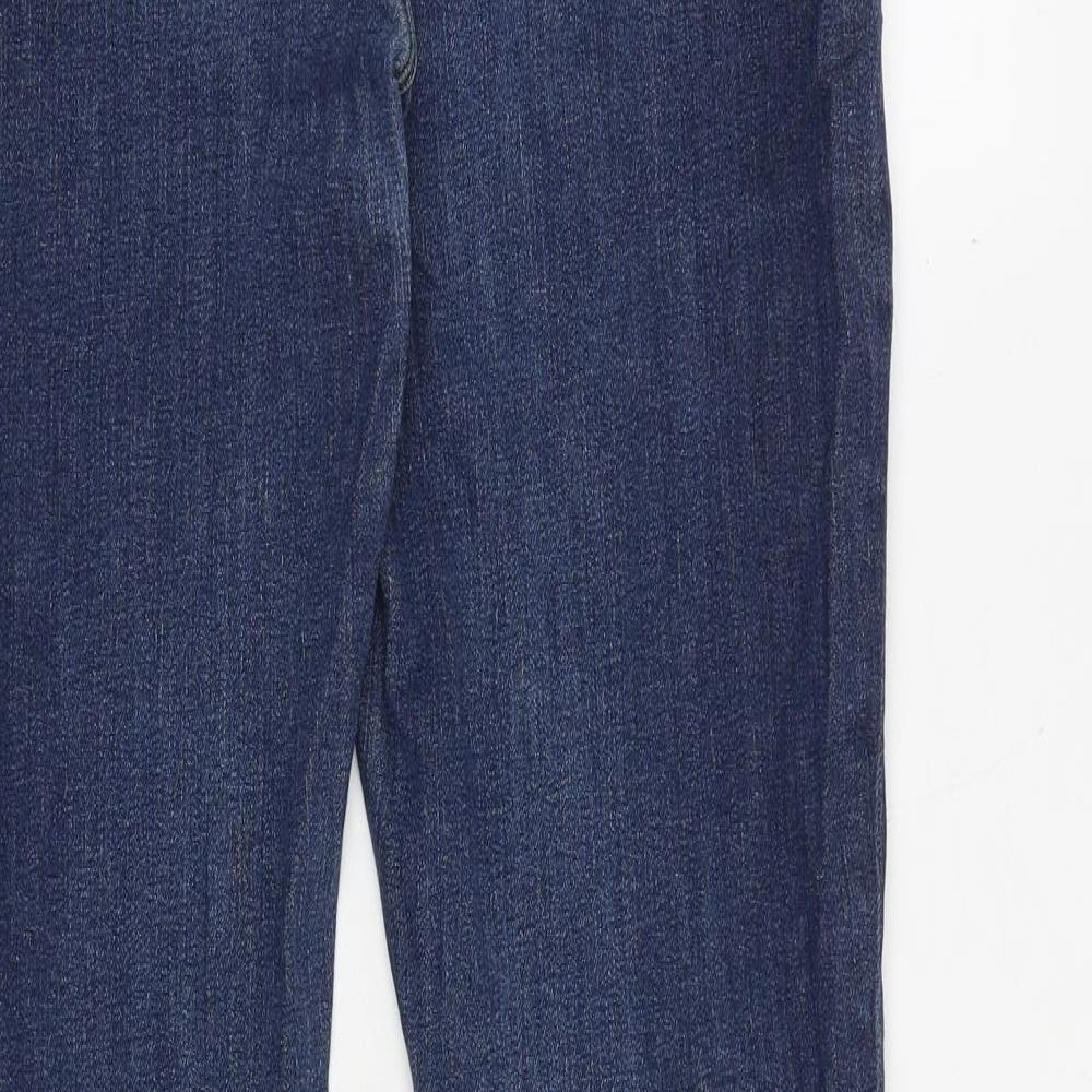 Boden Womens Blue Cotton Straight Jeans Size 10 Regular Zip