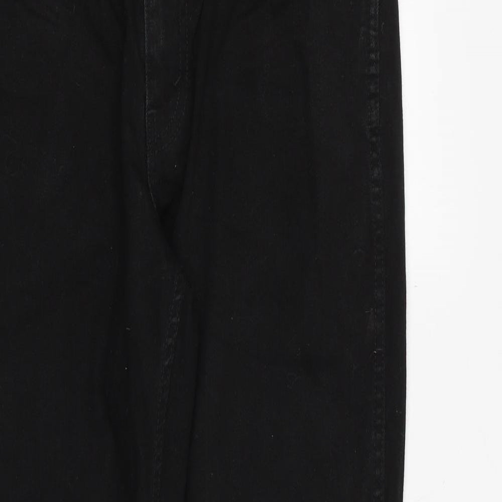 Levi's Mens Black Cotton Straight Jeans Size 34 in Regular Zip