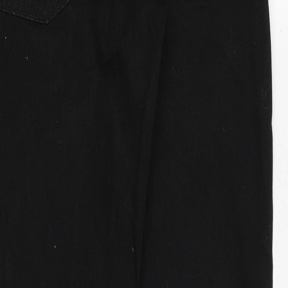 Levi's Mens Black Cotton Straight Jeans Size 34 in Regular Zip