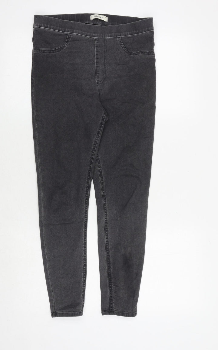 Marks and Spencer Womens Grey Cotton Jegging Jeans Size 10 Regular