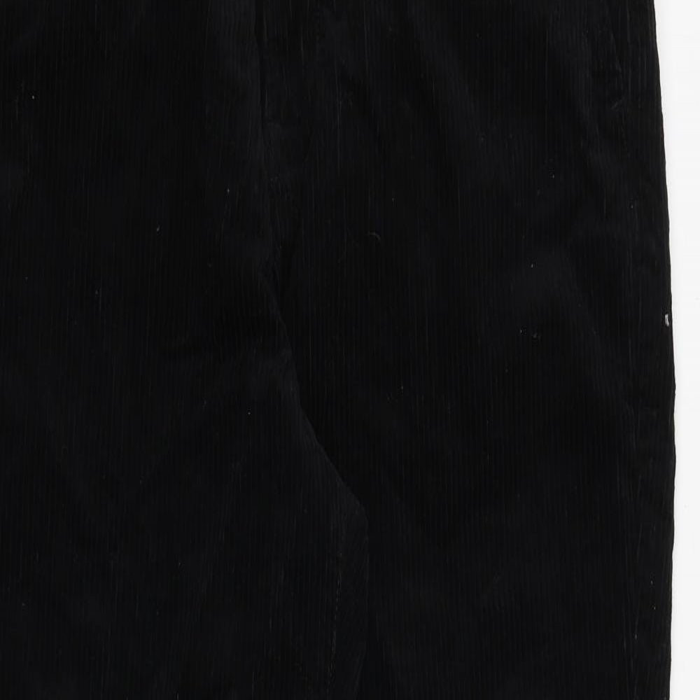 Lee Mens Black Cotton Trousers Size 32 in Regular Zip