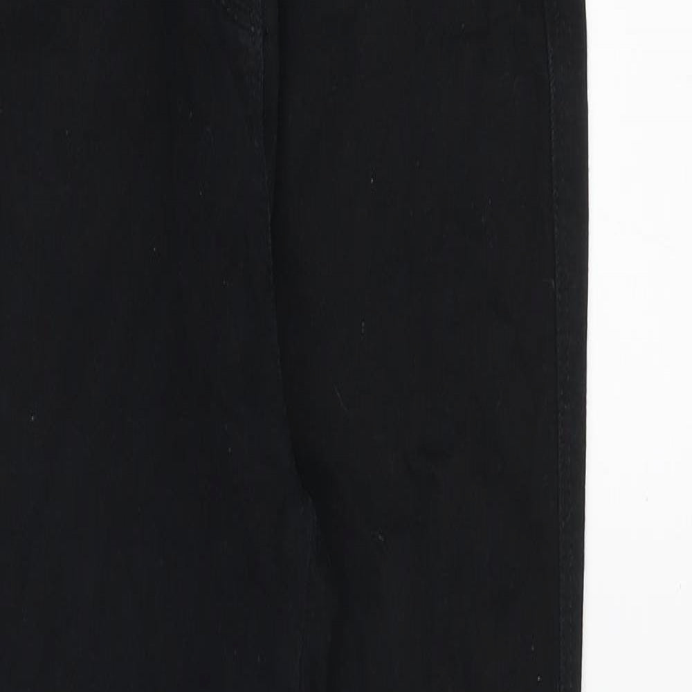 NEXT Womens Black Cotton Skinny Jeans Size 8 Regular Zip
