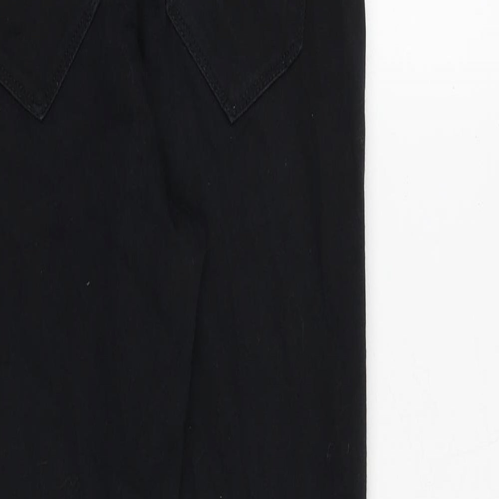 NEXT Womens Black Cotton Skinny Jeans Size 8 Regular Zip
