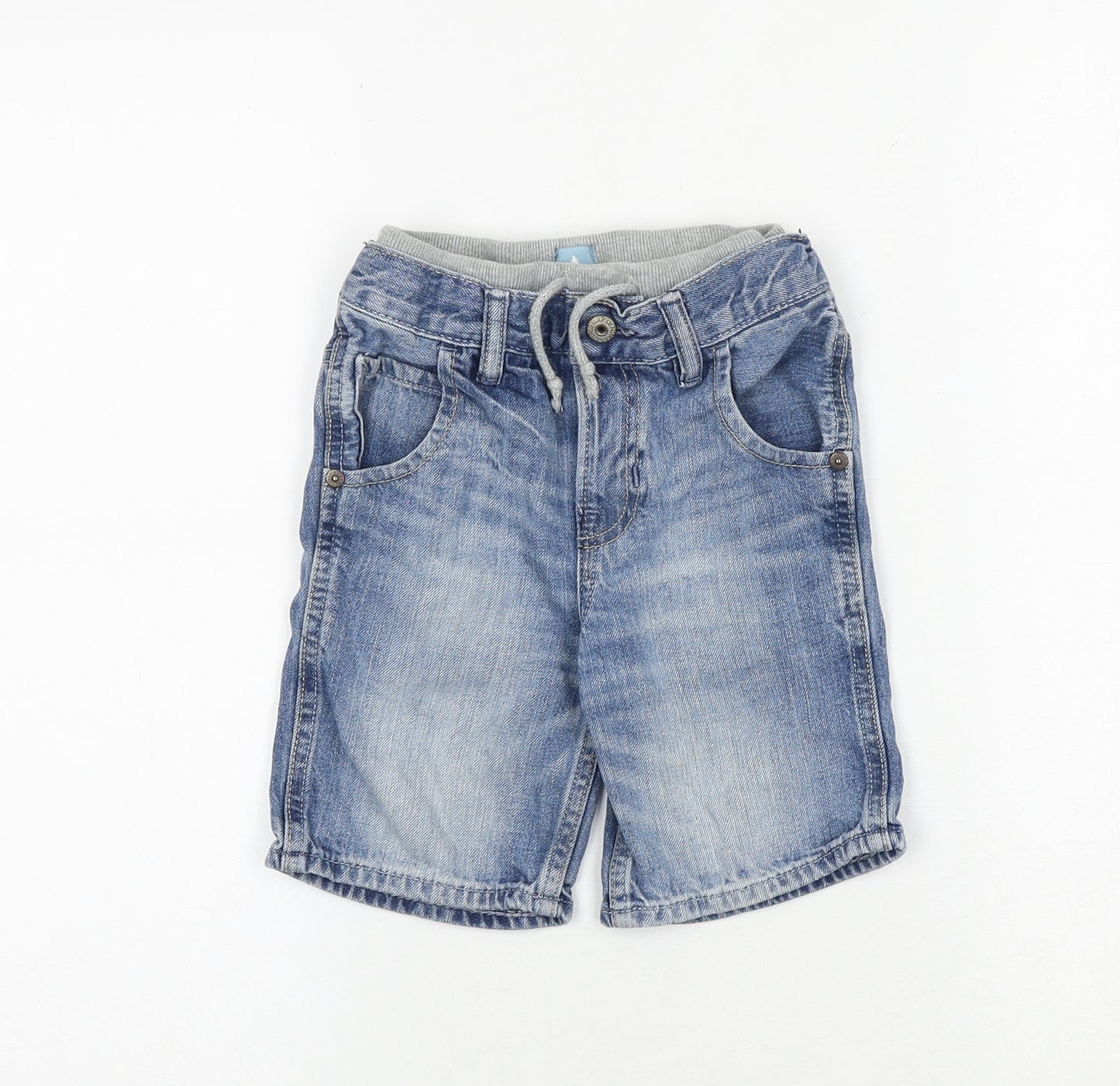 Gap Boys Blue 100% Cotton Chino Shorts Size 5 Years Regular Drawstring