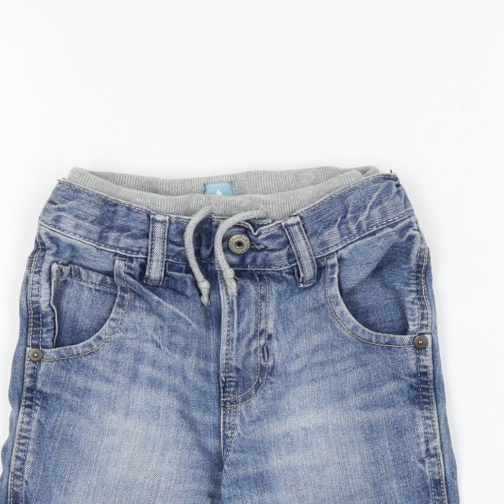 Gap Boys Blue 100% Cotton Chino Shorts Size 5 Years Regular Drawstring