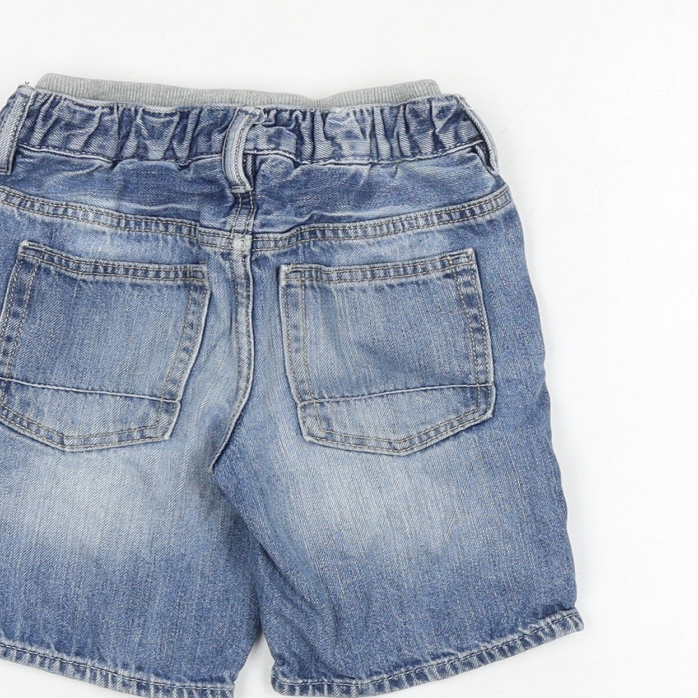 Gap Boys Blue 100% Cotton Chino Shorts Size 5 Years Regular Drawstring