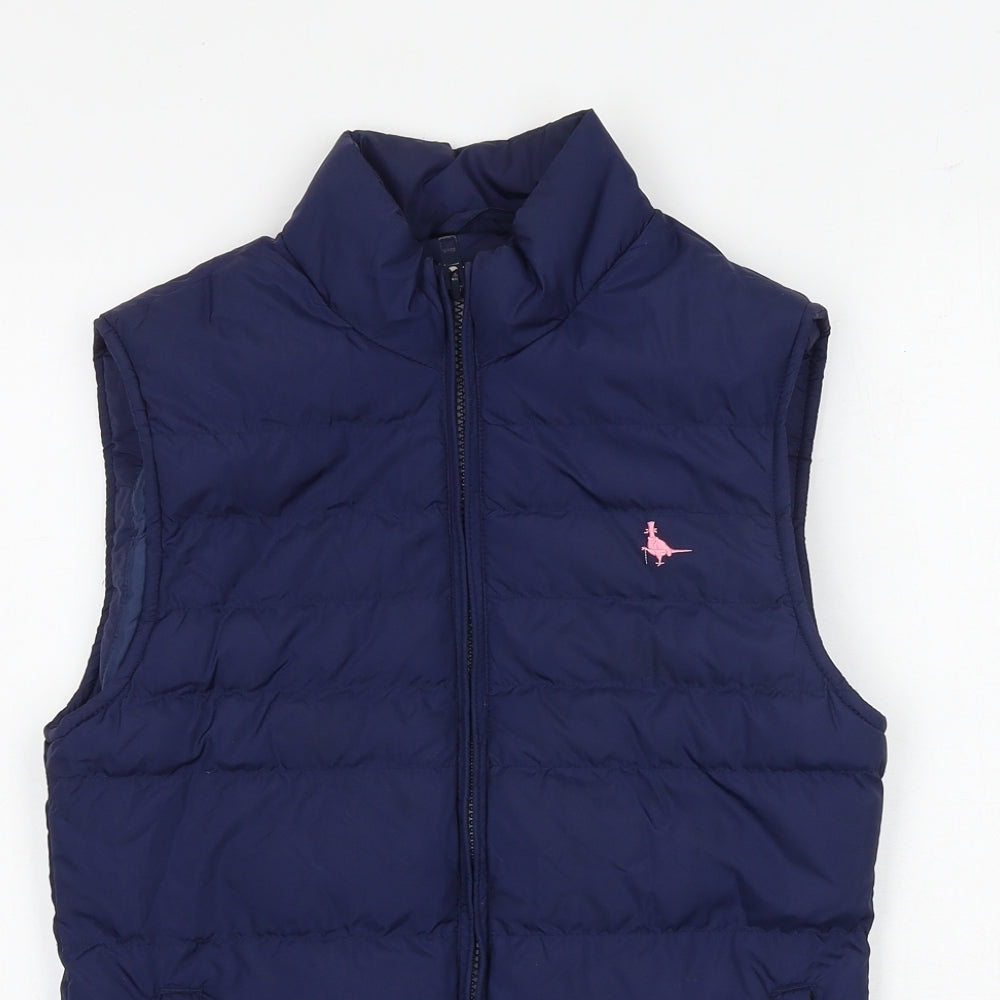 Jack Wills Womens Blue Gilet Jacket Size 8 Zip
