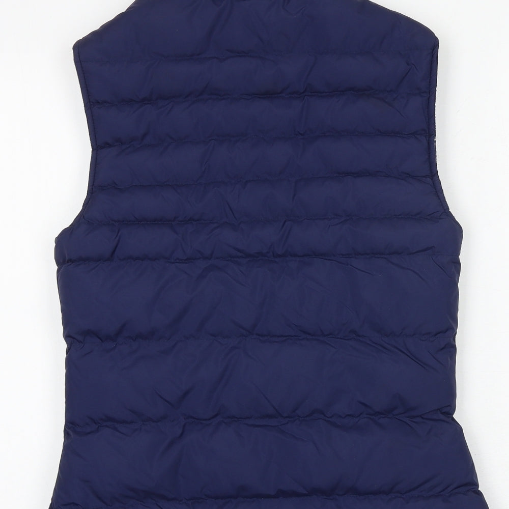 Jack Wills Womens Blue Gilet Jacket Size 8 Zip