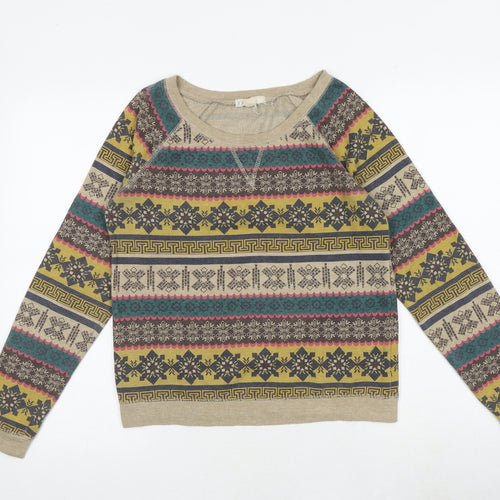 XXI Womens Multicoloured Geometric Polyester Pullover Sweatshirt Size S Pullover