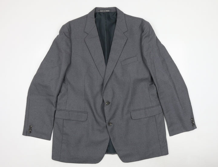 Grendale Mens Grey Wool Jacket Suit Jacket Size 44 Regular