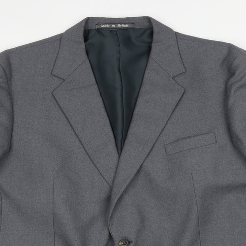 Grendale Mens Grey Wool Jacket Suit Jacket Size 44 Regular