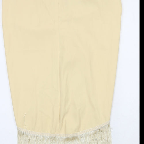 PRETTYLITTLETHING Womens Ivory Polyester A-Line Skirt Size 34 in Zip