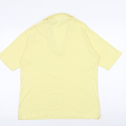 EWM Womens Yellow Polyester Basic Polo Size L Collared - Size 18-20