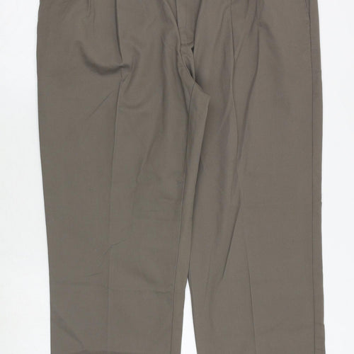 Amazon Mens Grey Cotton Dress Pants Trousers Size 40 in Extra-Slim Zip