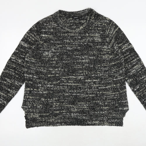 Mango Womens Grey Round Neck Polyester Pullover Jumper Size XL