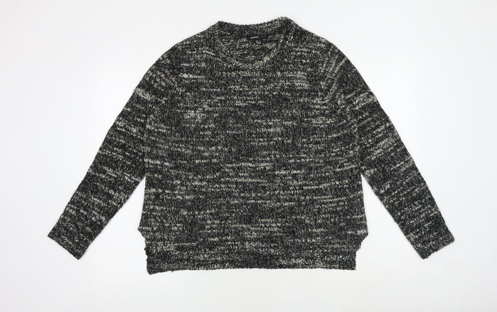 Mango Womens Grey Round Neck Polyester Pullover Jumper Size XL