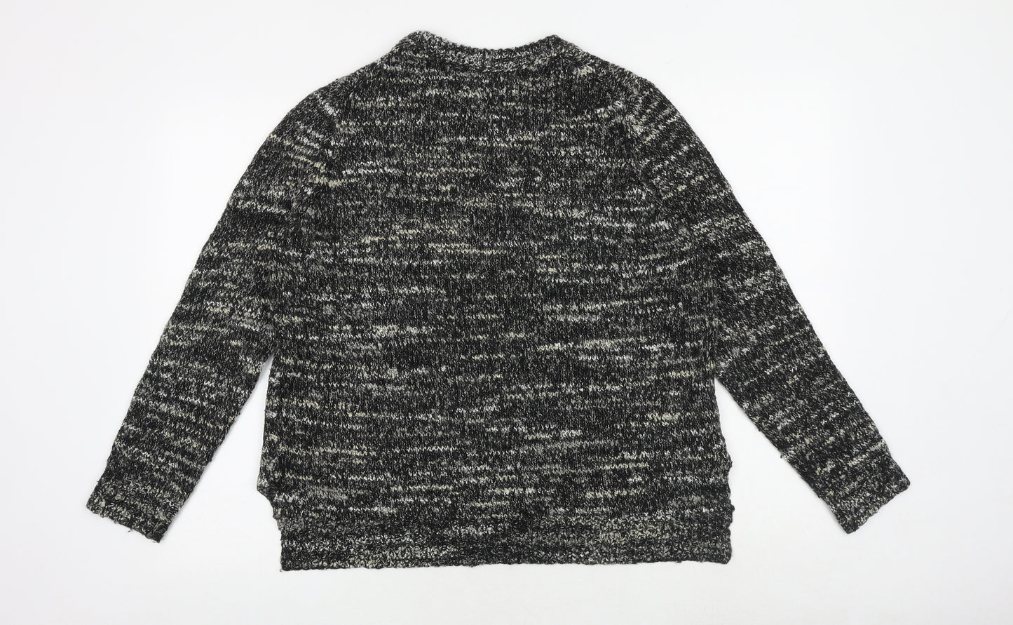 Mango Womens Grey Round Neck Polyester Pullover Jumper Size XL