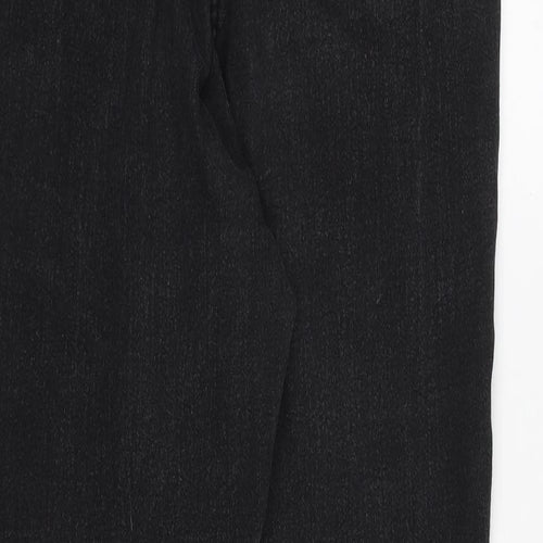 G21 Womens Black Herringbone Cotton Skinny Jeans Size 12 Regular Zip
