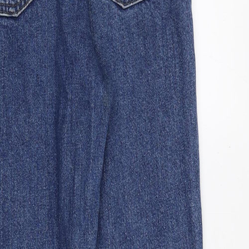 Topshop Womens Blue Cotton Skinny Jeans Size 24 in Regular Zip