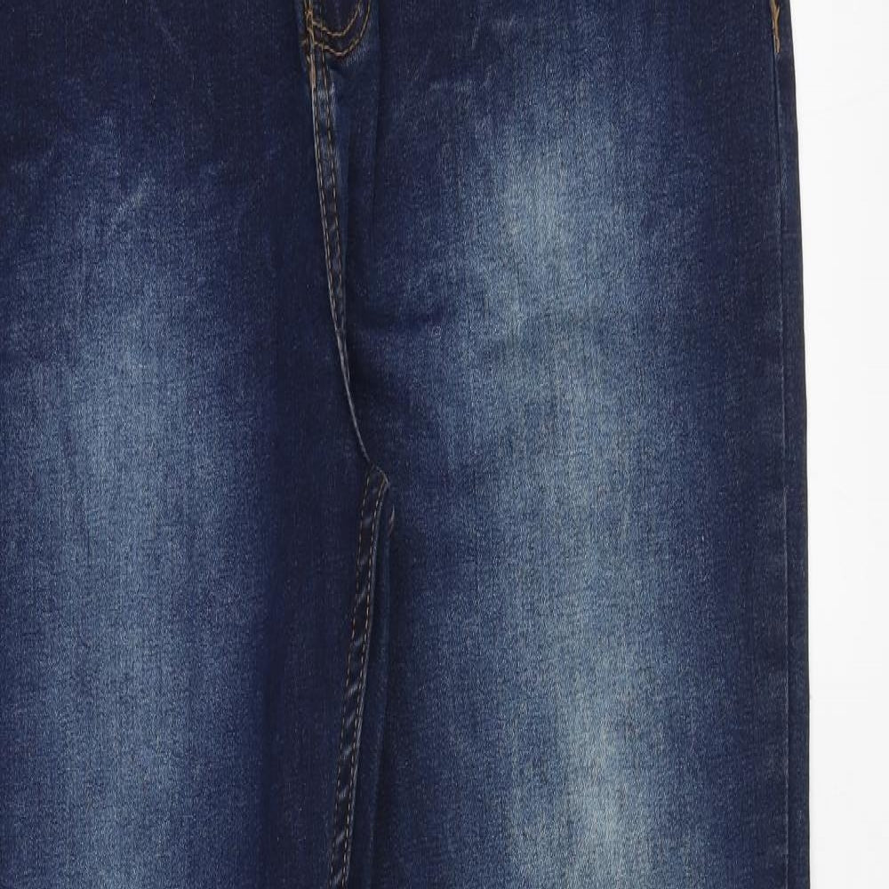 G72 Denim Mens Blue Cotton Tapered Jeans Size 40 in Regular Zip