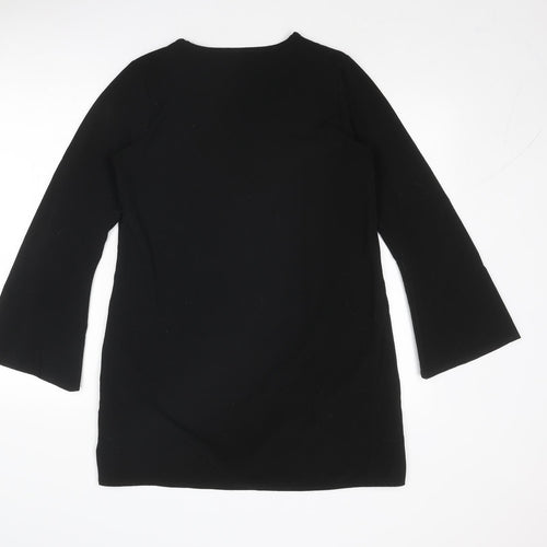 Boohoo Womens Black Polyester A-Line Size 10 Sweetheart Pullover