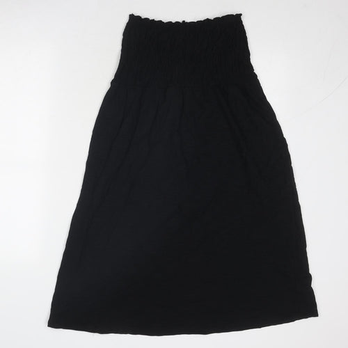 Marks and Spencer Womens Black Cotton Trapeze & Swing Size 6 Off the Shoulder Pullover