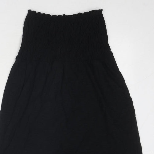 Marks and Spencer Womens Black Cotton Trapeze & Swing Size 6 Off the Shoulder Pullover